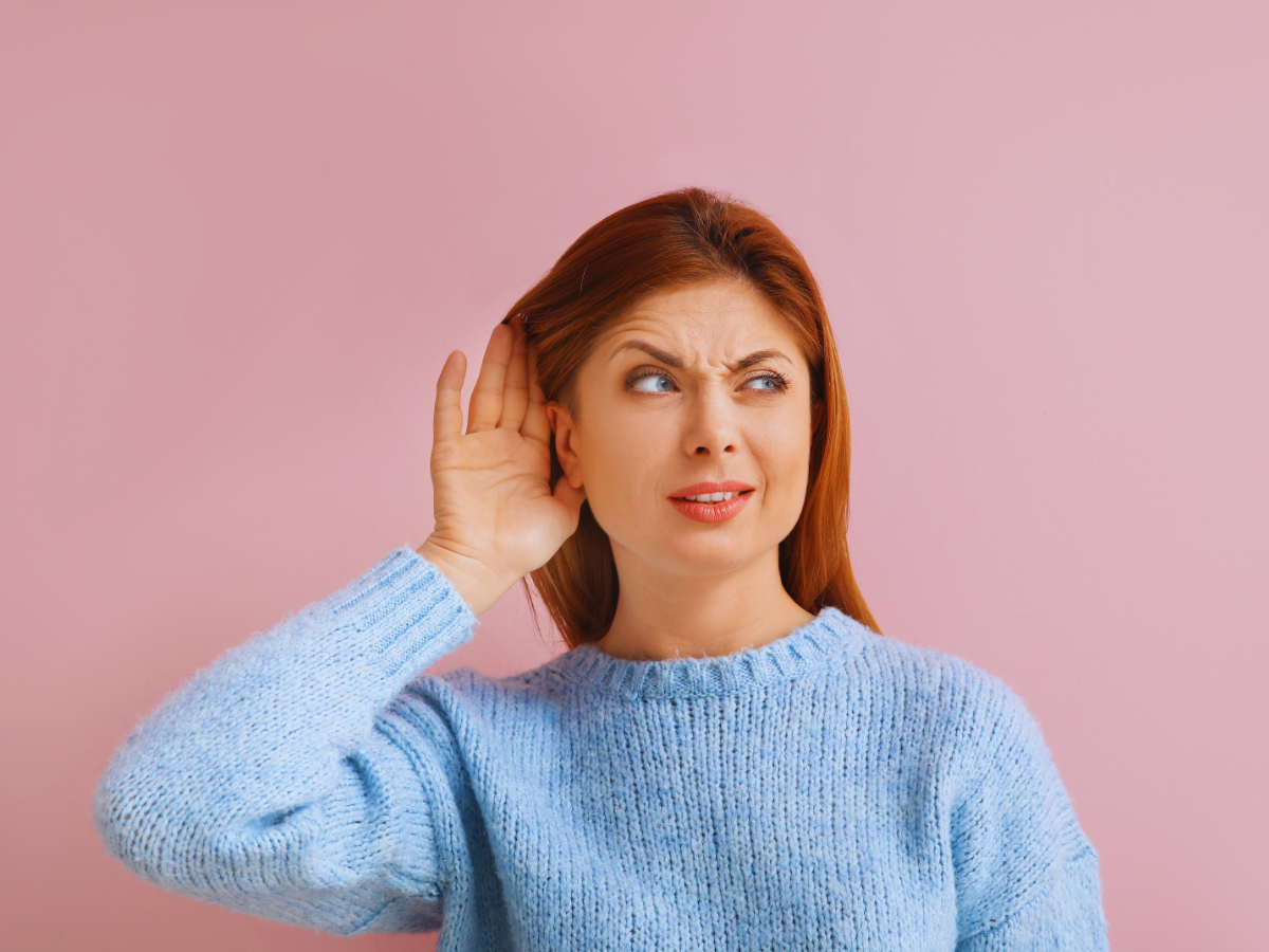 Woman hearing heater making noise