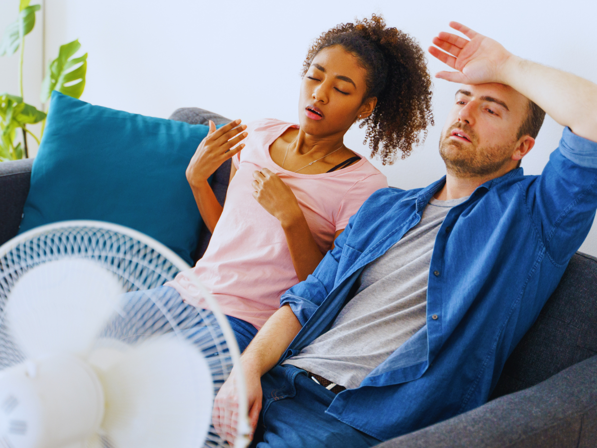 Couple feeling the affects of humidity even with AC running